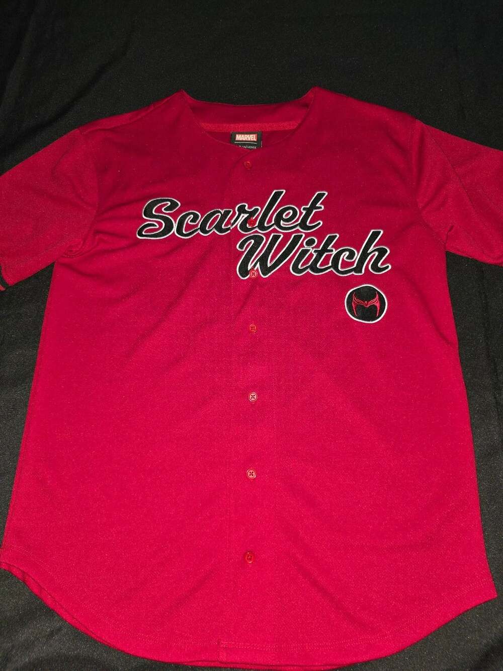 Marvel Our Universe Scarlet Witch Baseball Jersey Size XS Maximoff 15